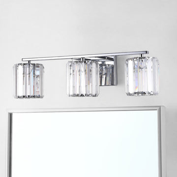 Coco Prism Vintage Metal/Glass Classic Glam LED Vanity Light - JONATHAN Y